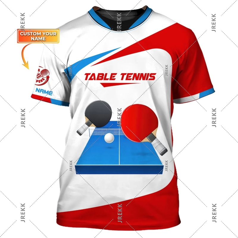 Table Tennis Name - Maglietta da ping pong per uomo