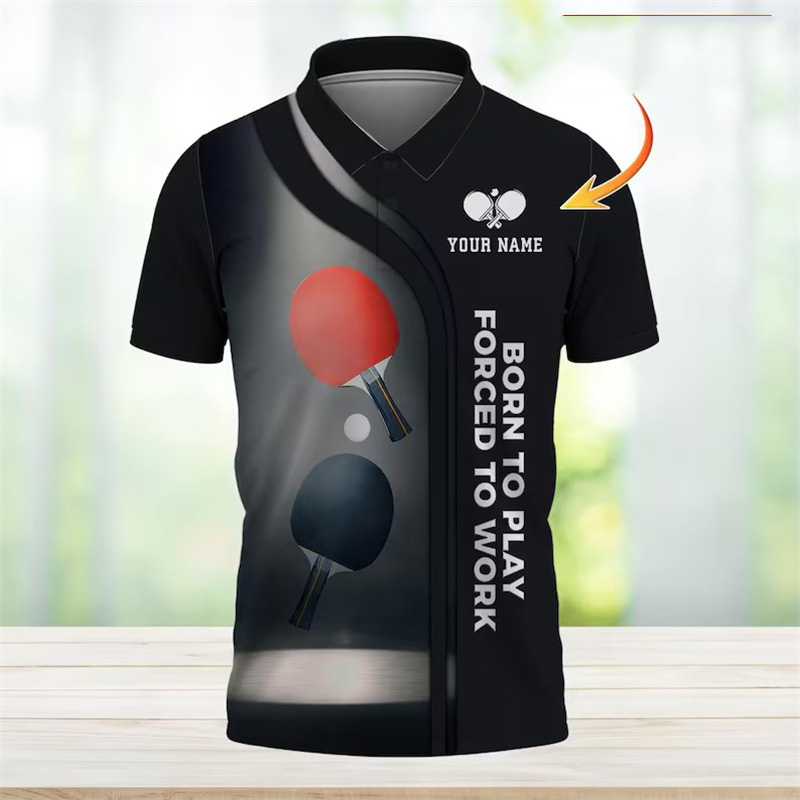 Table Tennis Name - Polo da ping pong personalizzata con
