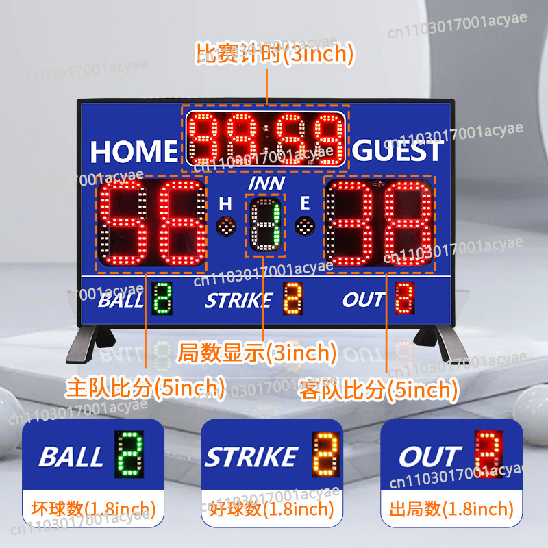 Table Tennis Scoring - Tabellone segnapunti per sport, con cronometraggio